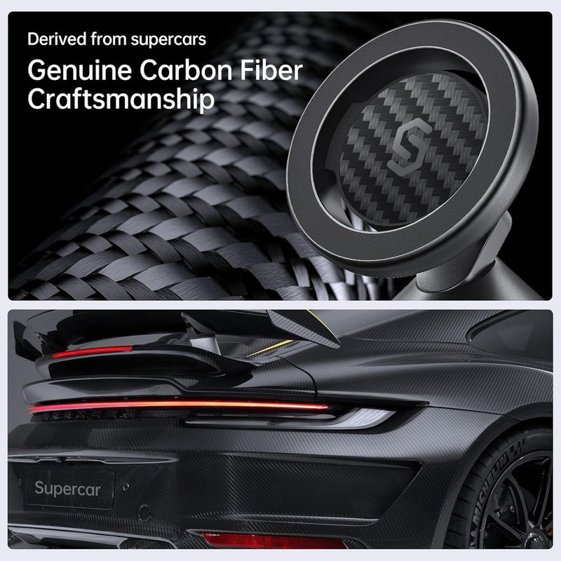 Syncwire MagSafe Car Mount - Flexible Rotation Magnetic Phone Holder for Dash, Strong Magnets, Universal Compatible iPhone, Samsung, Pixel - MagSafe Car Accessories - Image 3